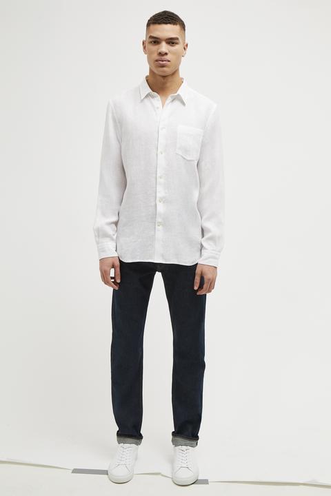 Linen Chambray Shirt - White