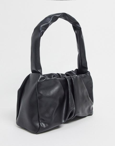 Bolso De Hombro Fruncido En Negro De Asos Design