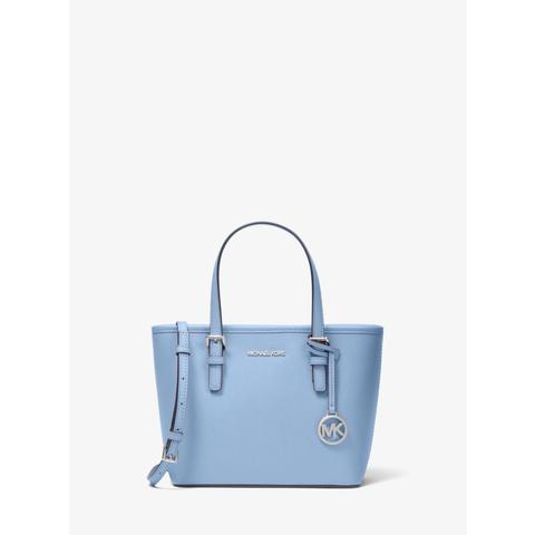 Mkbolso Tote Jet Set Travel Extrapequeño De Piel Saffiano Con Cremallera Superior - Celeste Claro(azul) - Michael Kors