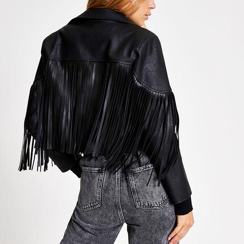 Fringe jacket cheap river island