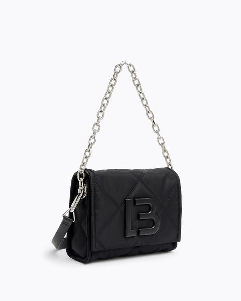 Bolso Bandolera M Acolchado Nylon Negro