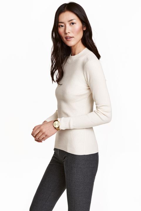 Pullover In Maglia A Coste