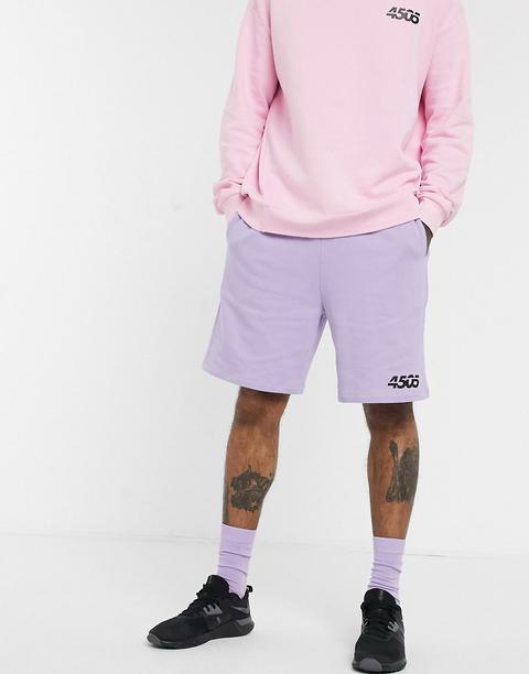 Asos 4505 Sweat Shorts In Lilac-pink