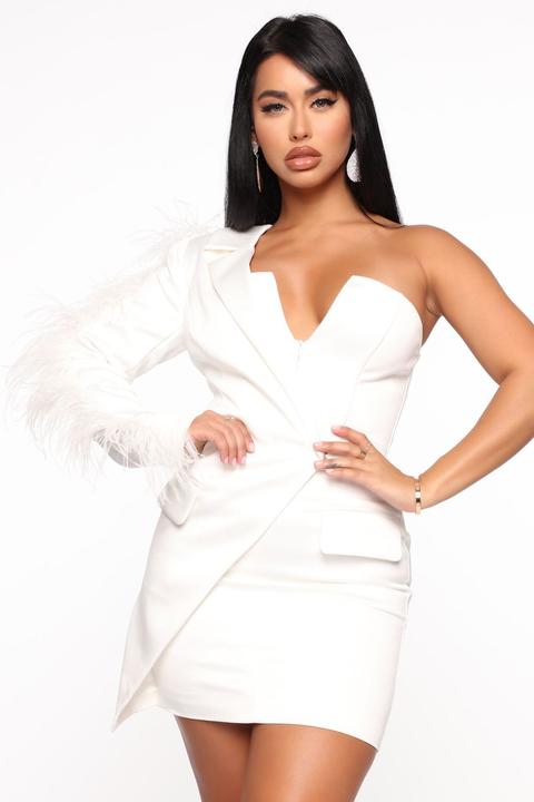 Crazy On You Mini Dress - White