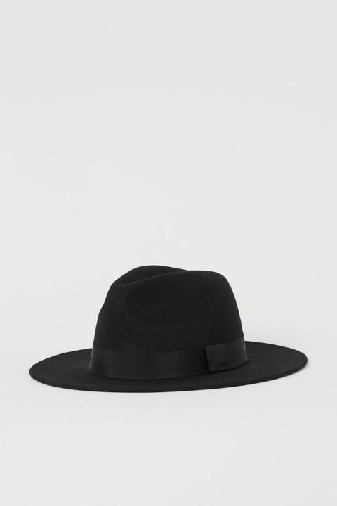 Felted Wool Hat - Black