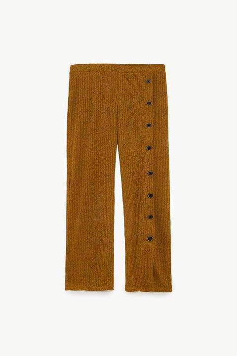 Pantaloni A Costine Tessuto Grezzo