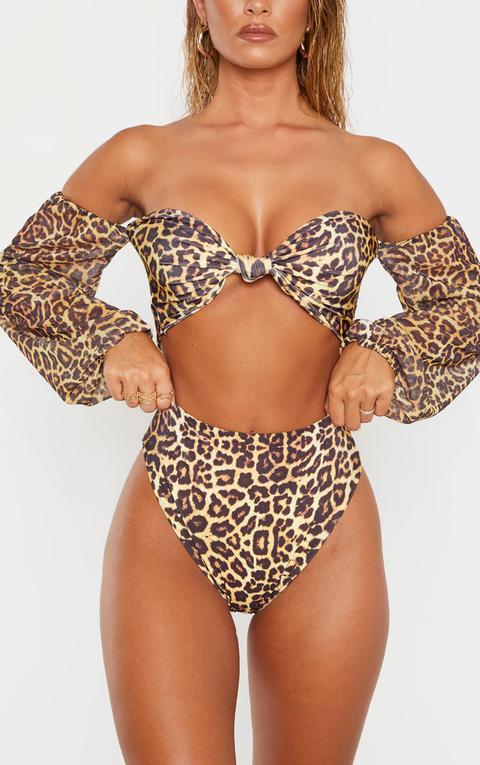 bas de maillot de bain leopard