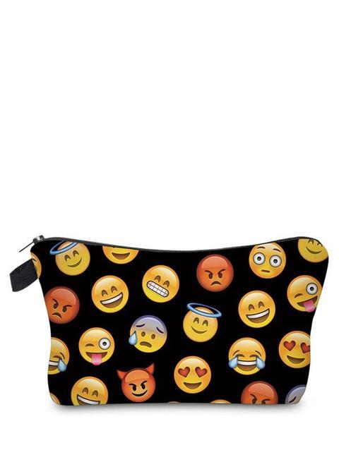 Sacchetto Di Trucco Di Emoji Print