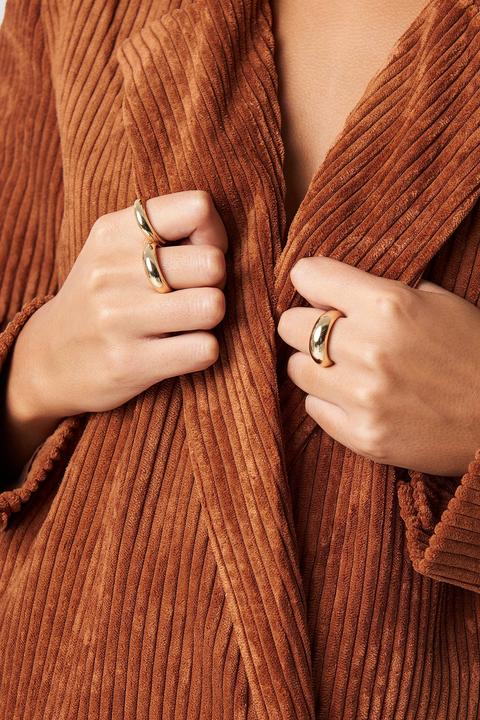 Na-kd Accessories Asymmetric Stacking Rings - Gold