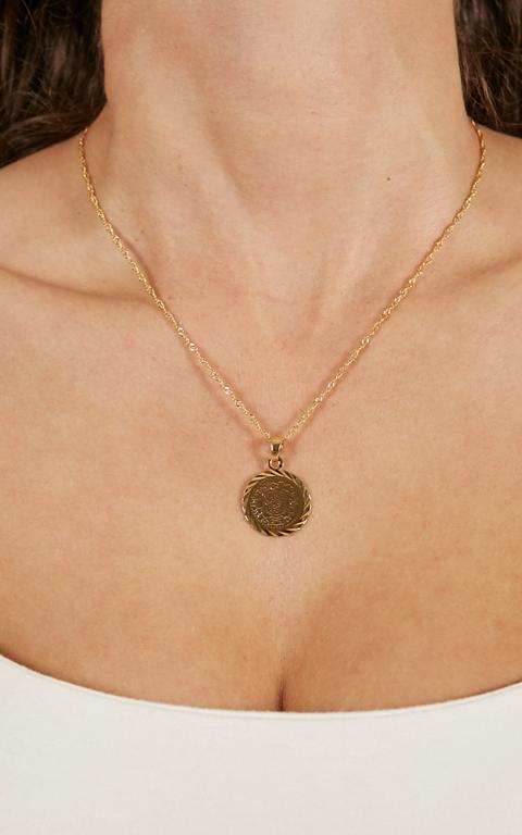 Like I Do Coin Necklace In Gold