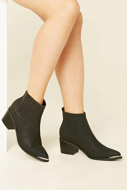 Faux Leather Chelsea Boots