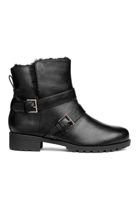 Lined Biker Boots