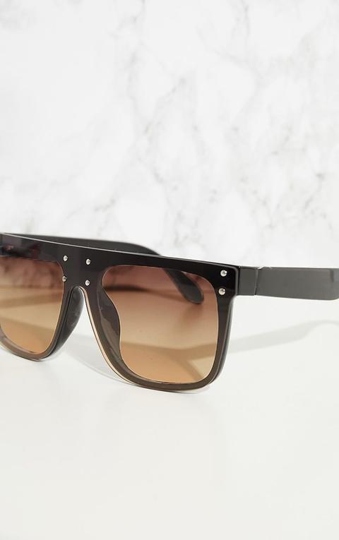 Black Flat Top Edge Sunglasses