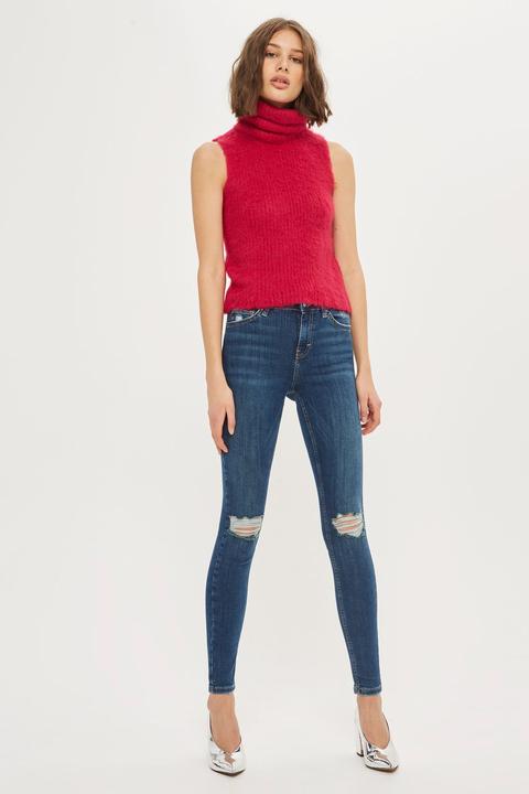Moto Authentic Blue Ripped Jamie Jeans