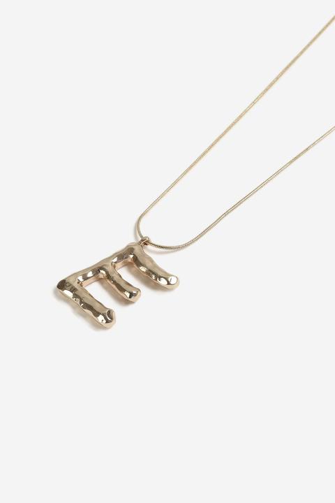 Womens **e Initial Chunky Necklace - Gold, Gold