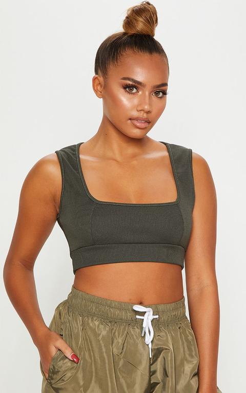 Khaki Bandage Crop Top