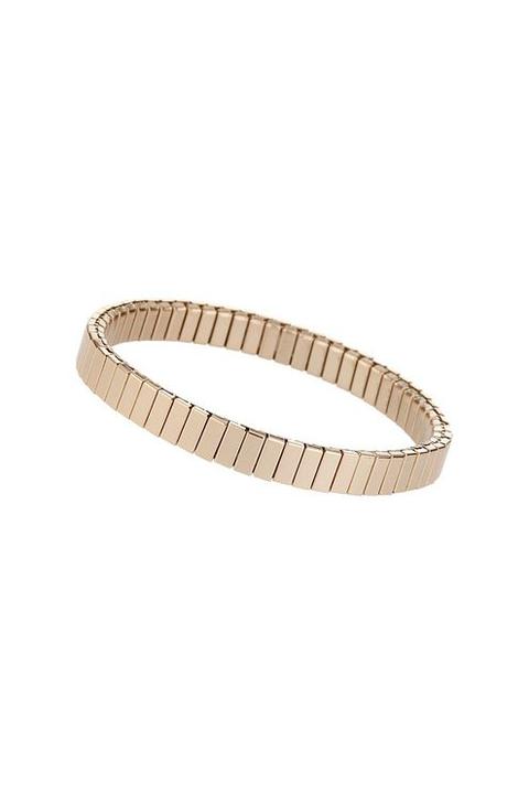 Womens **gold Ridge Stretch Bracelet - Gold, Gold