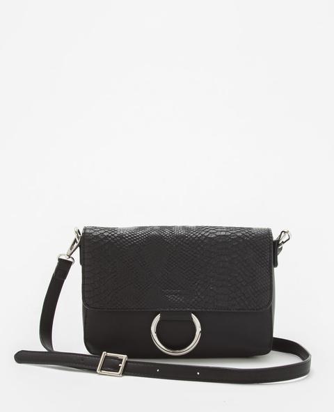 Borsa Pochette Nera Coccodrillo