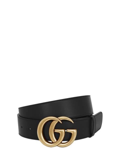 Cintura "gg" In Pelle 40