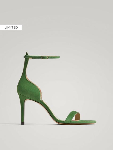 Sandalia Piel Verde