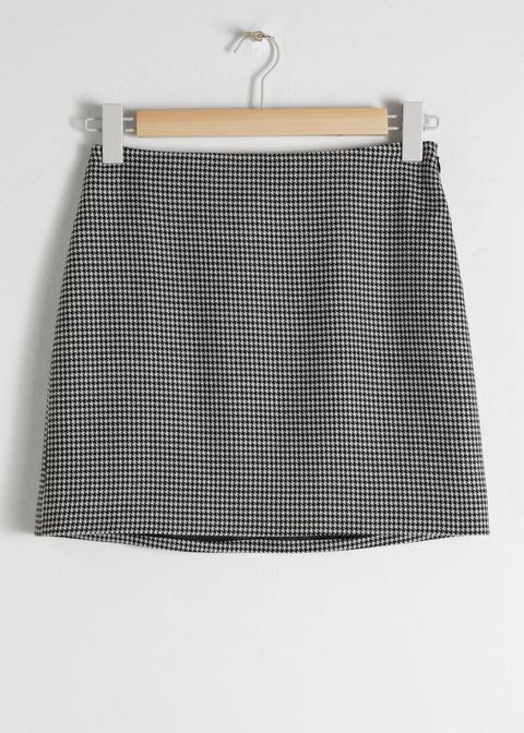 Houndstooth Mini Skirt