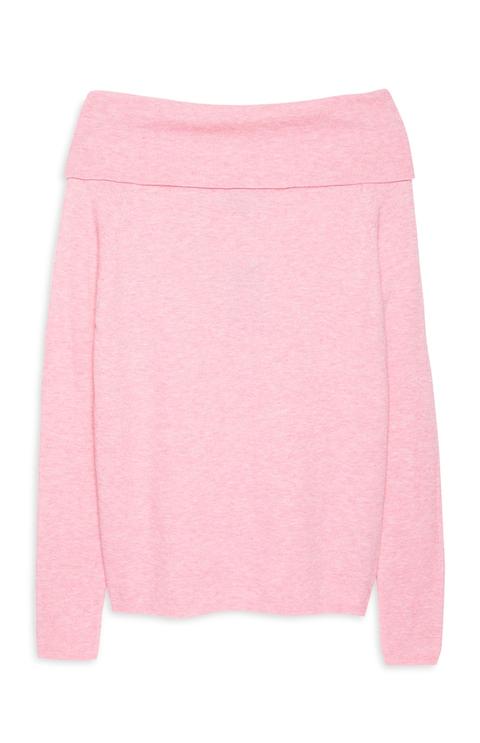 Pink Bardot Jumper