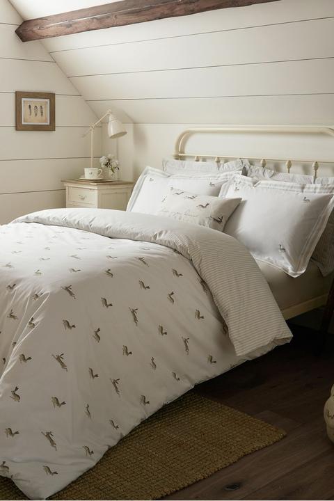 Sophie Allport Hares Cotton Duvet Cover And Pillowcase Set From