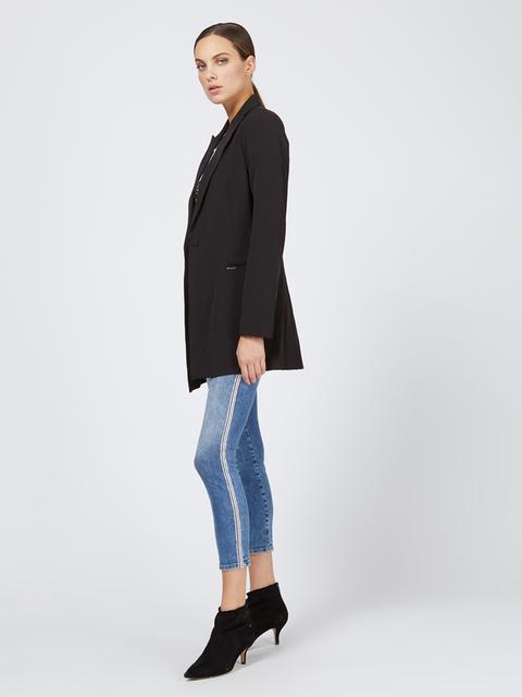 Jeans High Waist Skinny Con Tape Gioiello