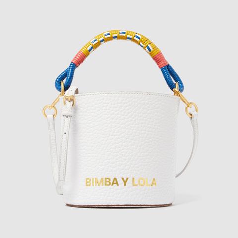 Bolso Bucket Piel Blanco