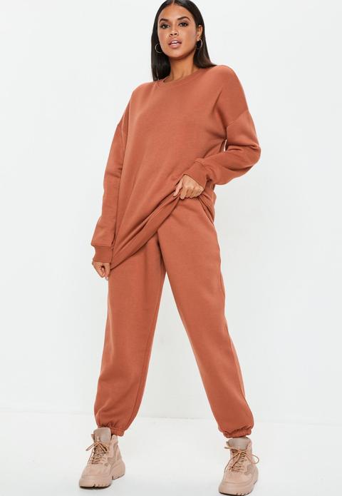 Rust 80's Brushback Joggers, Rust