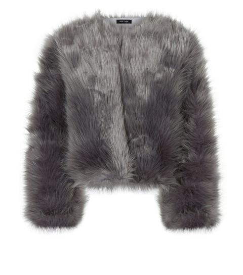 new look faux fur cropped jacket