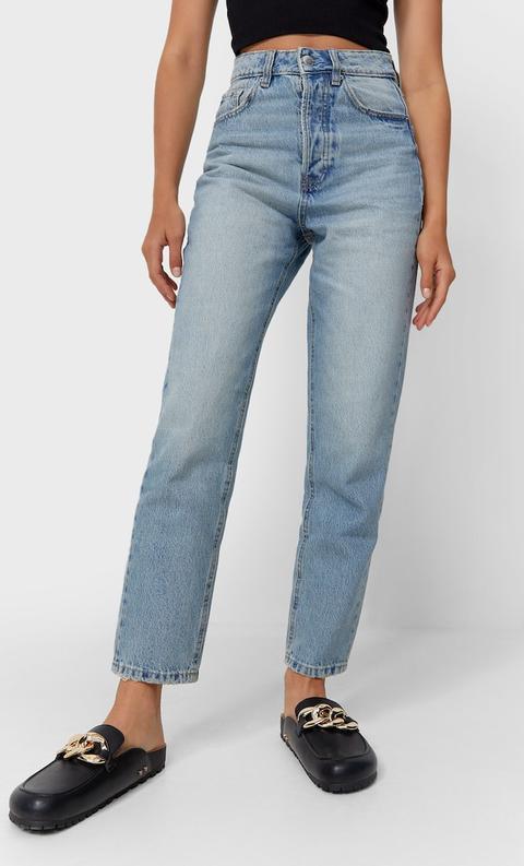 Stradivarius Jean Mom Fit Délavé 46