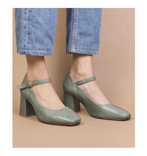 Sandy Olive Heel Cuemend Shoes