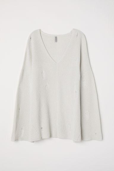 H & M - Jersey Con Cuello De Pico - Beis