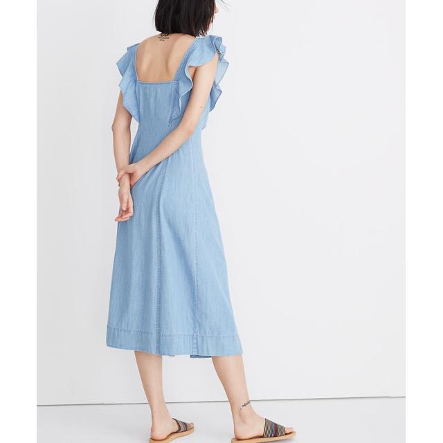 petite denim maxi dress
