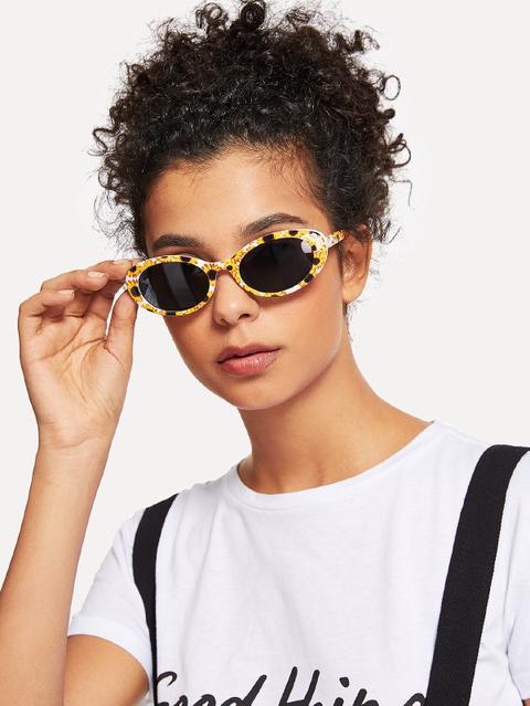 Gafas De Sol De Marco Con Estampado De Girasol