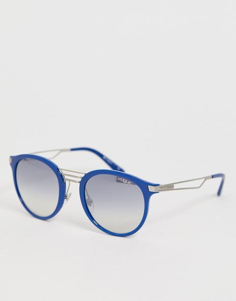 Vogue - Occhiali Da Sole Tondi Blu Scuro - Blu from ASOS on 21 Buttons