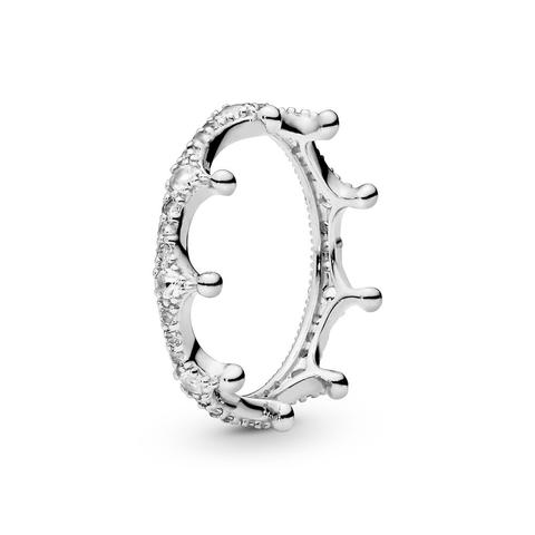 Pandora Clear Sparkling Crown Ring - Sterling Silver