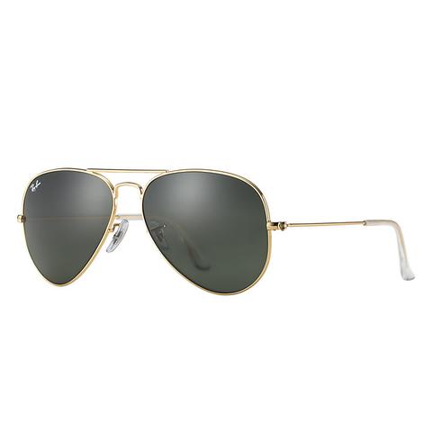 Ray Ban Aviator Classic Unisex Sunglasses Lenti: Verde, Montatura: Oro - Rb3025 L0205 58-14