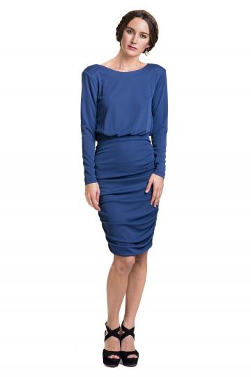 Vestido Azul Draped