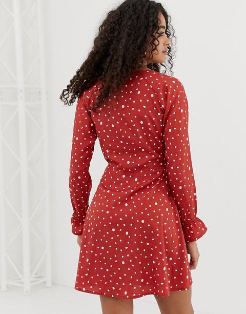 robe a pois rouge