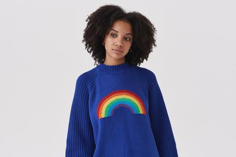 lazy oaf rainbow jumper dress