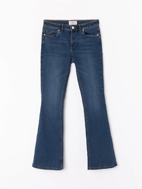 Jeans Flare Blu Denim Scuro