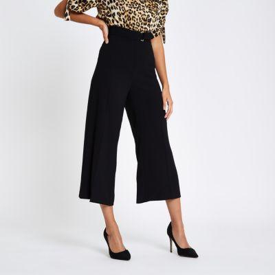 Black D Ring Waist Culottes