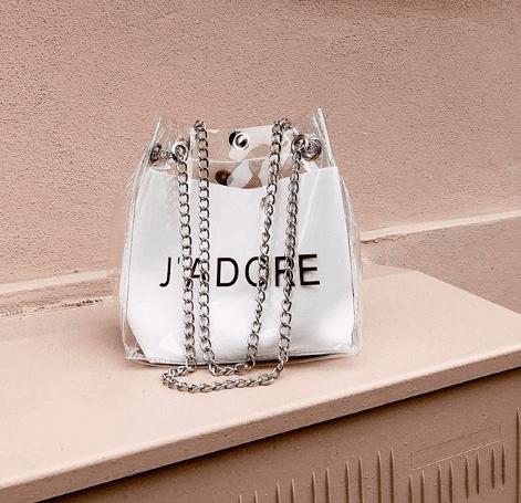 J'adore Limited Clear Handbag White