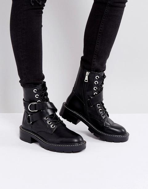 Pull&bear Buckle Detail Worker Boot