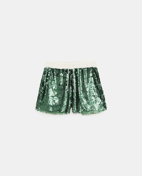 Shorts Con Paillettes