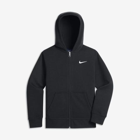 Felpa Con Cappuccio E Zip A Tutta Lunghezza Nike Sportswear - Bambini - Nero