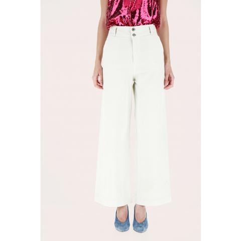 Pantaloni Culotte A Due Bottoni