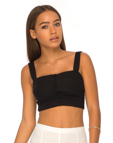 Clara Bralette In Black By Motel